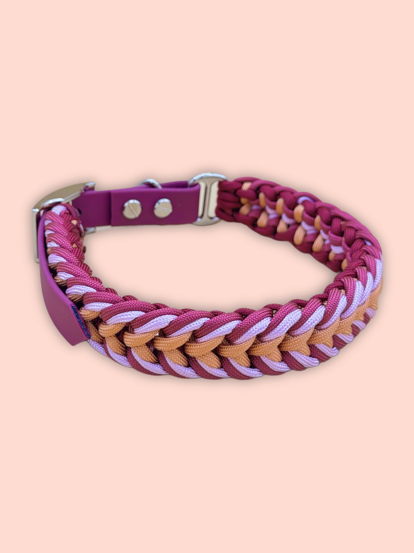 Collar de tulipán X Correa trenzada de paracord de 4 hebras