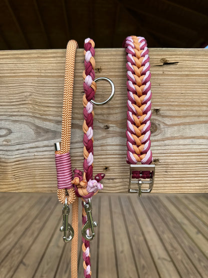 Collar de tulipán X Correa trenzada de paracord de 4 hebras